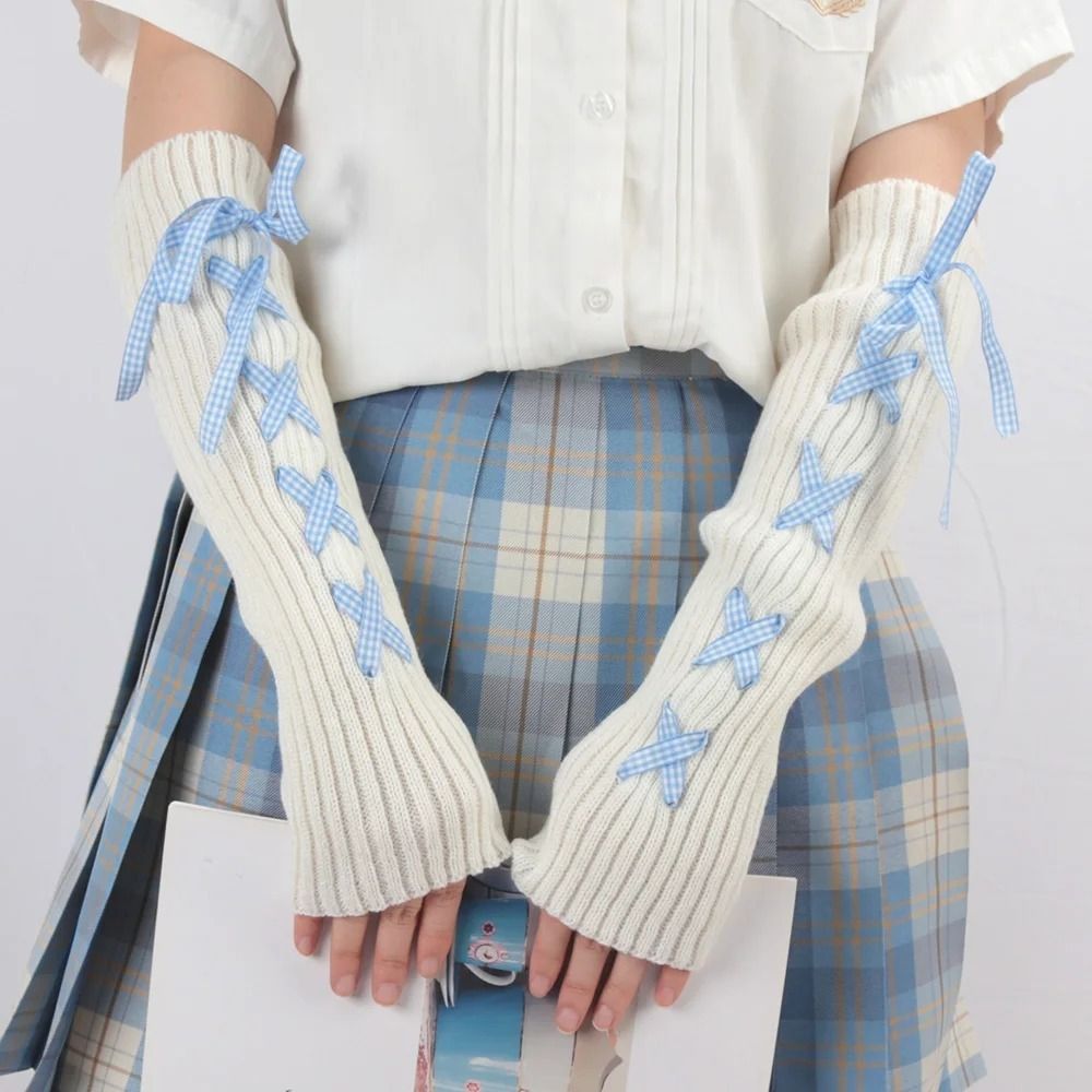 Fingerless Glove Knit - Sarung Tangan Rajut Wanita Trendy Musim