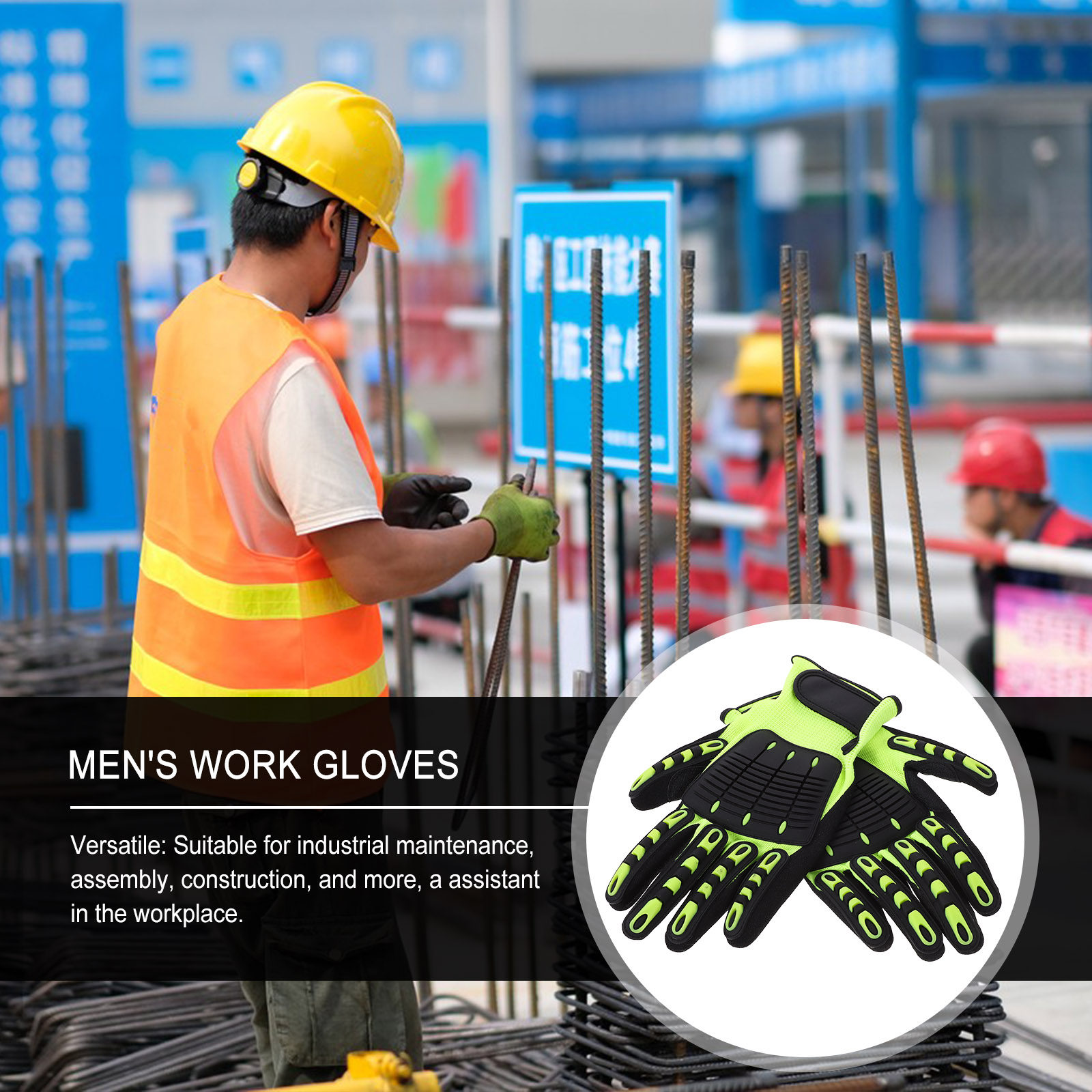 1 Pasang Sarung Tangan Berkebu - Work Glove Impact ulasan dan harga