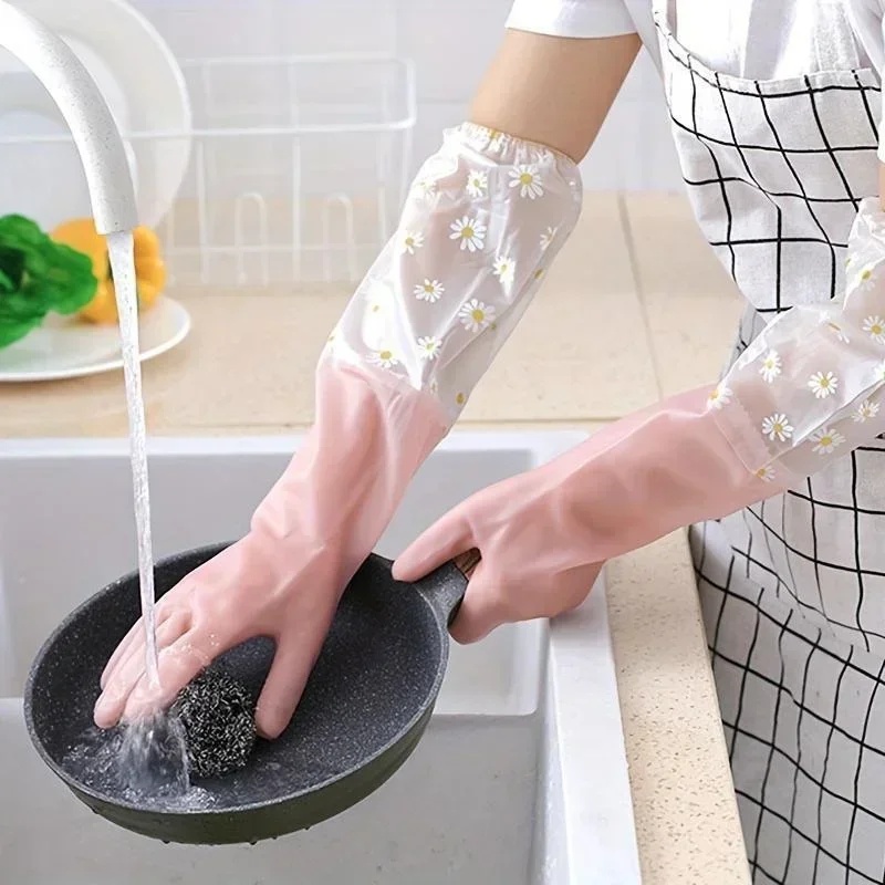 Sarung Tangan Karet Lengan Pan - Rubber Glove Cleaning ulasan dan harga