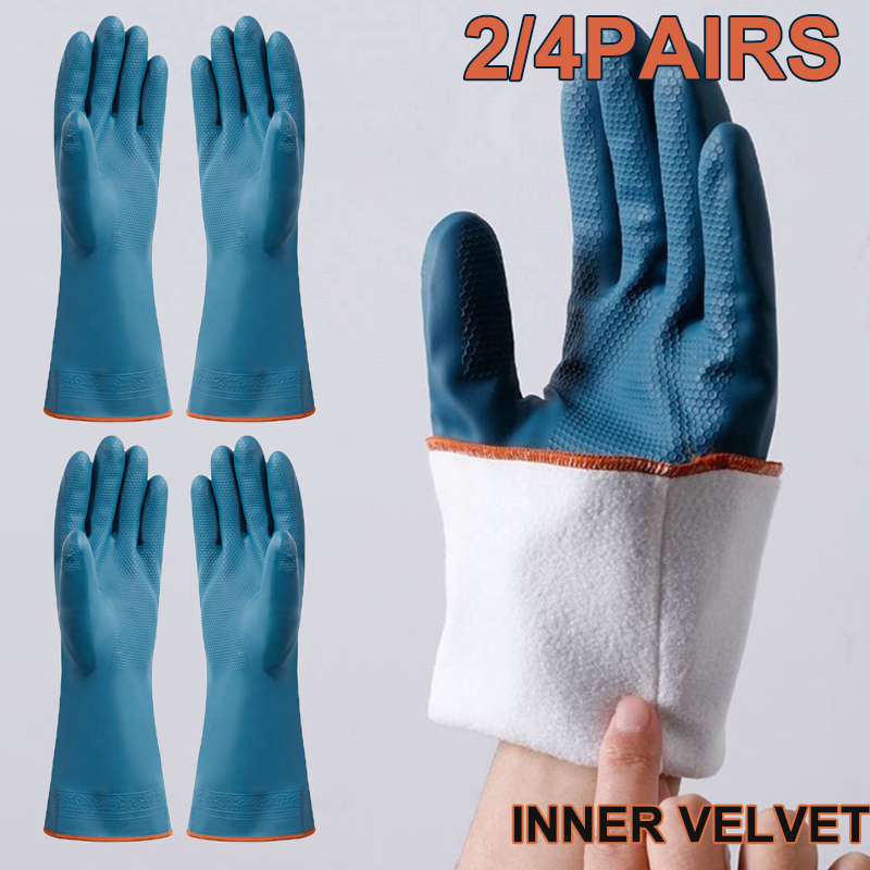 2/4 Pasang Sarung Tangan Tahan - Rubber Glove Cleaning ulasan dan harga